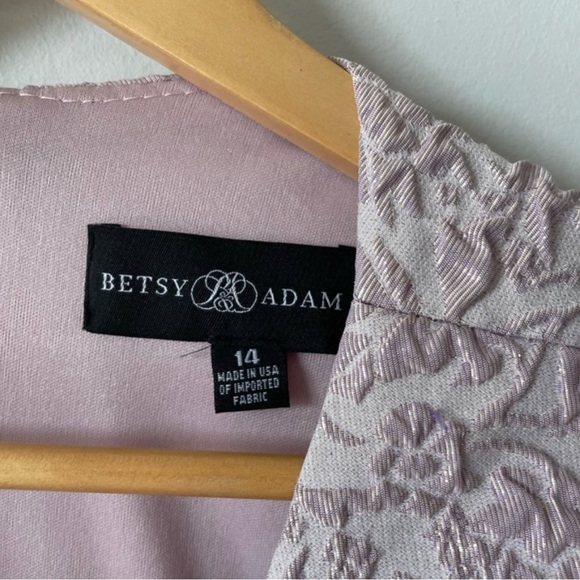 Betsy & Adam textured shimmer bellsleeve wedding guest dress PLS READ listing - Picture 6 of 11